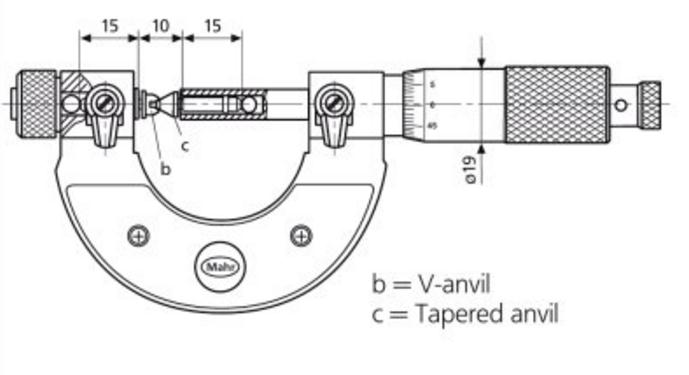 德國馬爾MICROMAR 40 Z螺紋千分尺